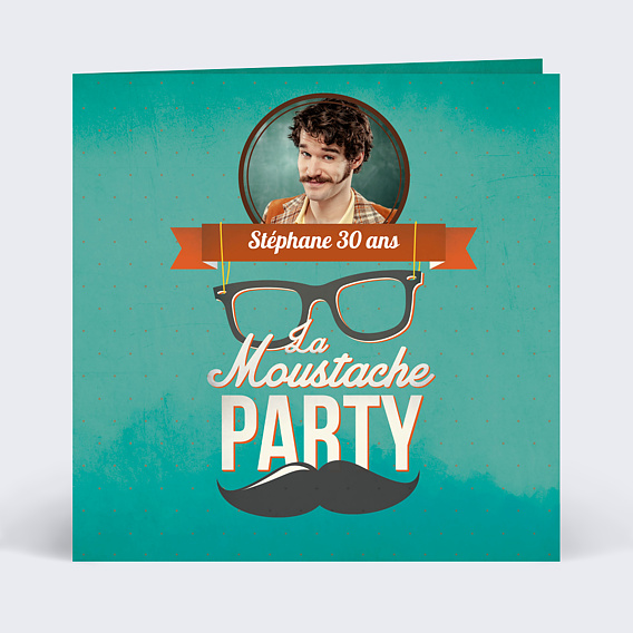 Invitation Anniversaire Adulte Moustache