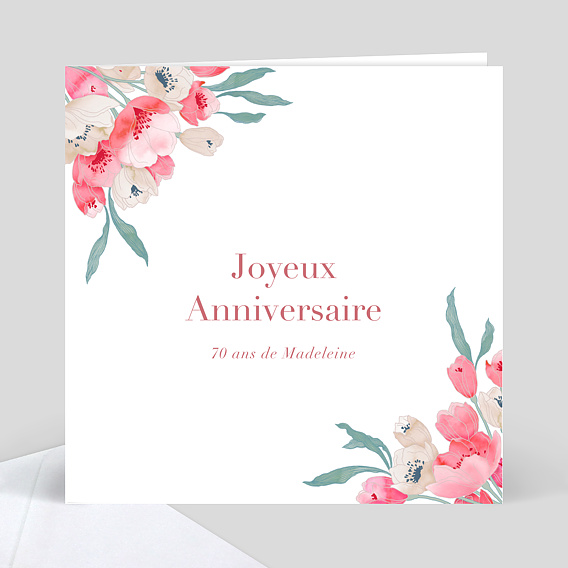Carte Anniversaire Joli Bouquet Popcarte