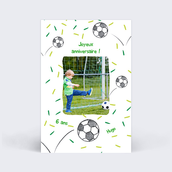 Carte Anniversaire enfant Joueur