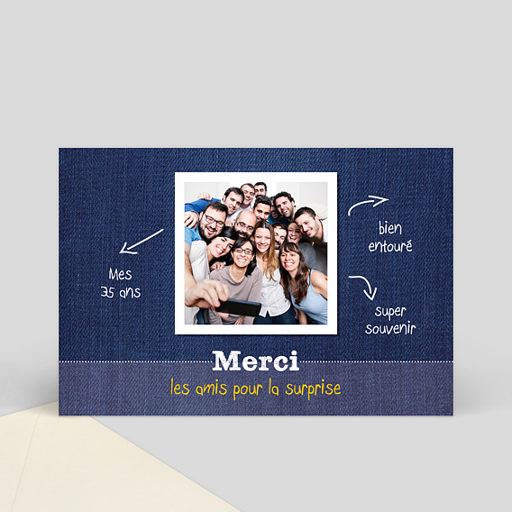 Remerciements Anniversaire Merci anniversaire moderne