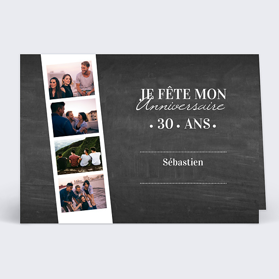 Carte Anniversaire Photomaton Ardoise