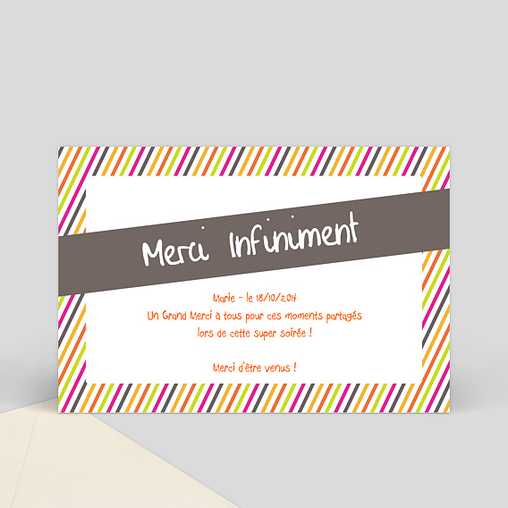 Remerciements Anniversaire Remerciement fête surprise adulte