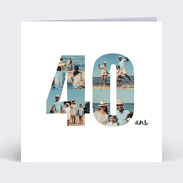 Invitation Anniversaire Virtuelle 40 ans