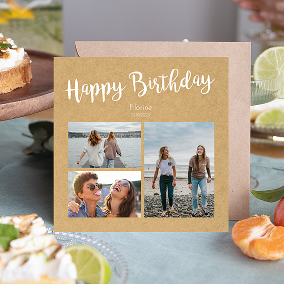 Carte anniversaire Joli Kraft Après 1