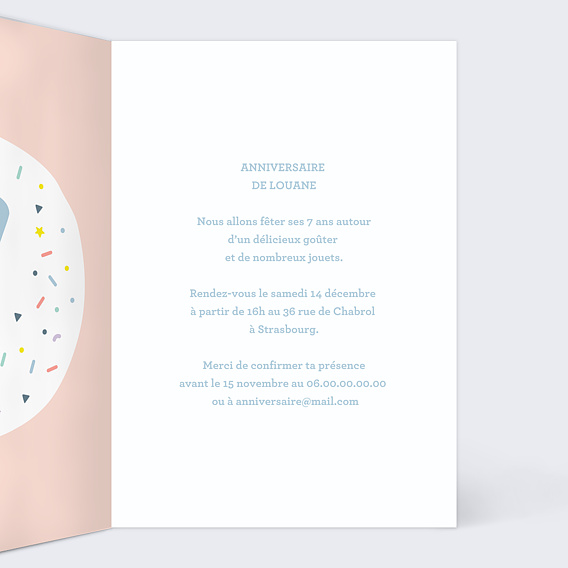 Invitation Anniversaire Enfant 7 ans