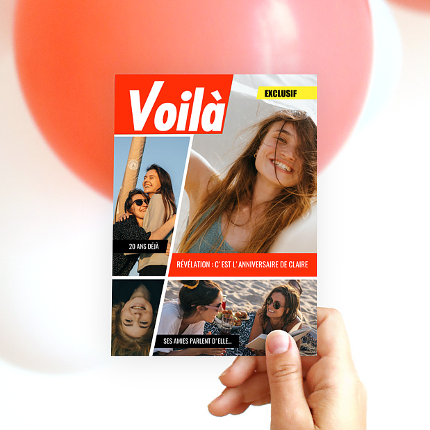 Carte d'Anniversaire Voilà Magazine