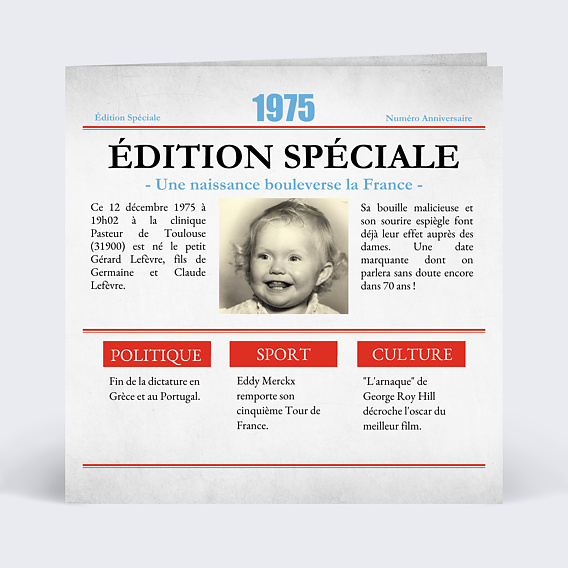 Invitation anniversaire Rétrospective