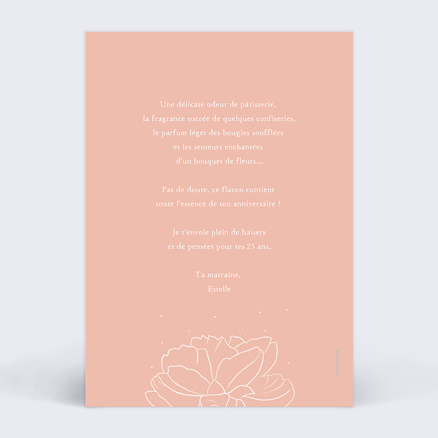 Carte Anniversaire Parfum Verso