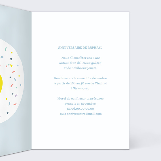 Invitation Anniversaire Enfant 6 ans