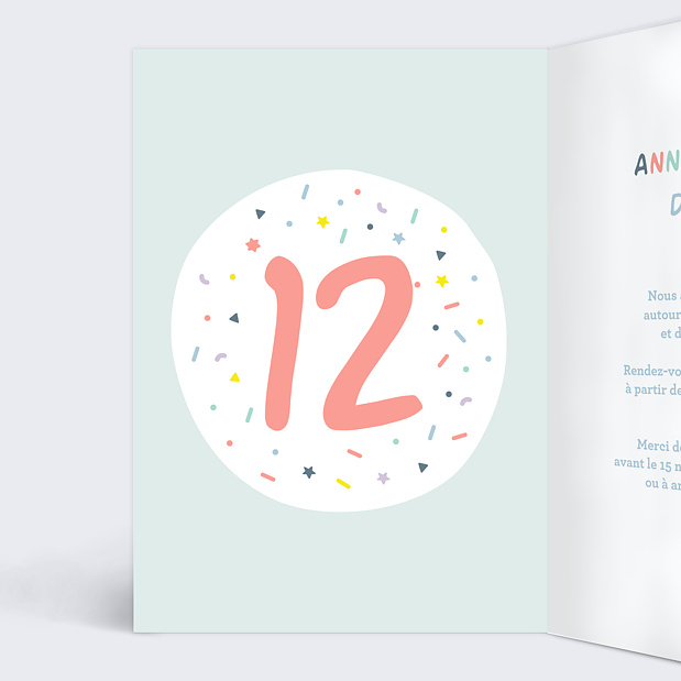 Invitation Anniversaire Enfant 12 Ans Popcarte Invitation Anniversaire Enfant 12 Ans Popcarte