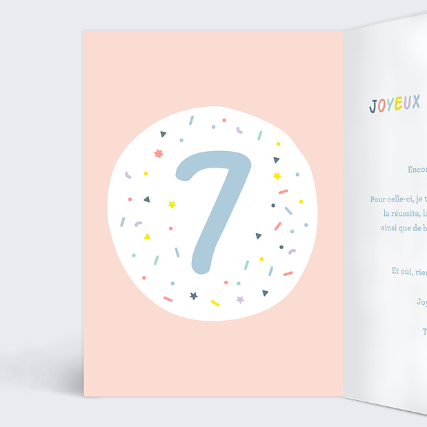Carte Anniversaire 7 Ans Popcarte