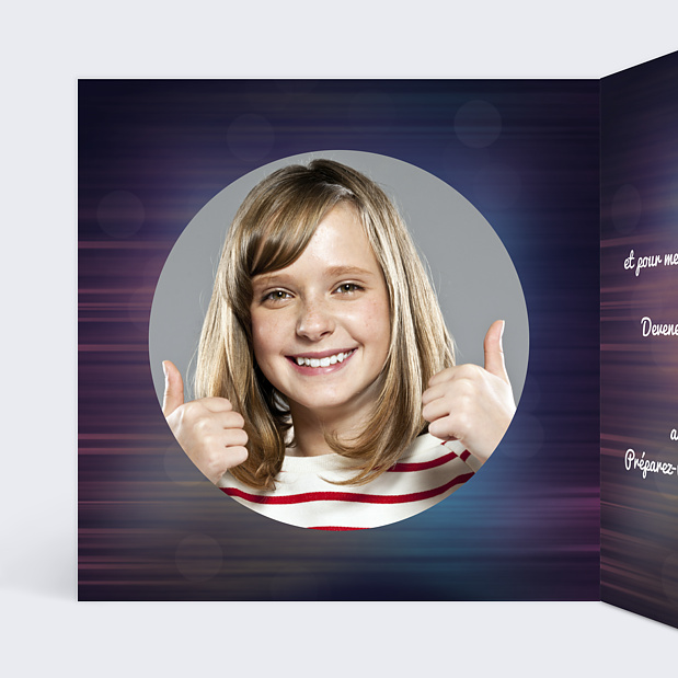 Invitation Anniversaire Enfant Karaoké Intérieur Gauche