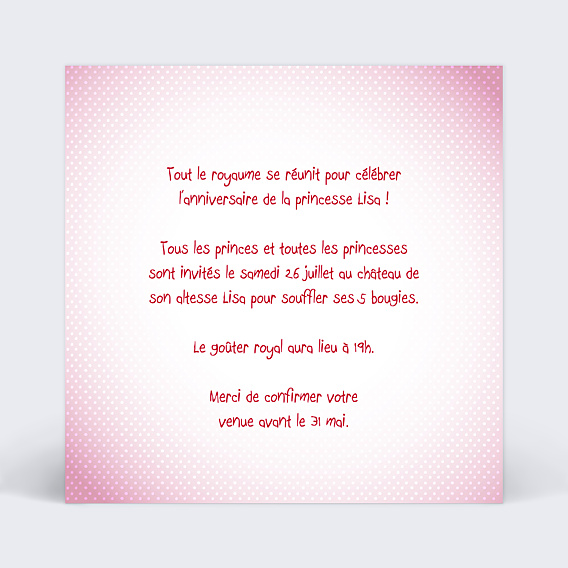 Invitation Anniversaire Enfant Princesse Étoile