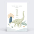 Invitation anniversaire enfant Bébé Dinosaure 1 an