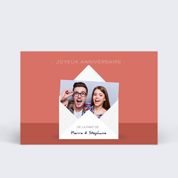 Carte anniversaire adulte Effet Enveloppe