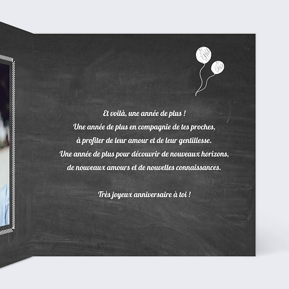 Carte anniversaire Gâteau d'Anniversaire Intérieur Droit