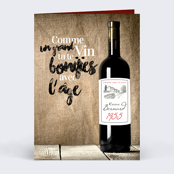 Carte anniversaire adulte Anniversaire Millésimé