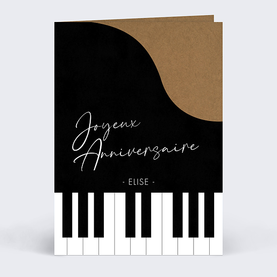 Carte anniversaire adulte Musique