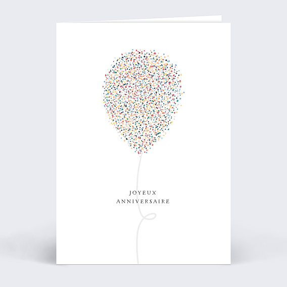 Carte anniversaire adulte Ballons