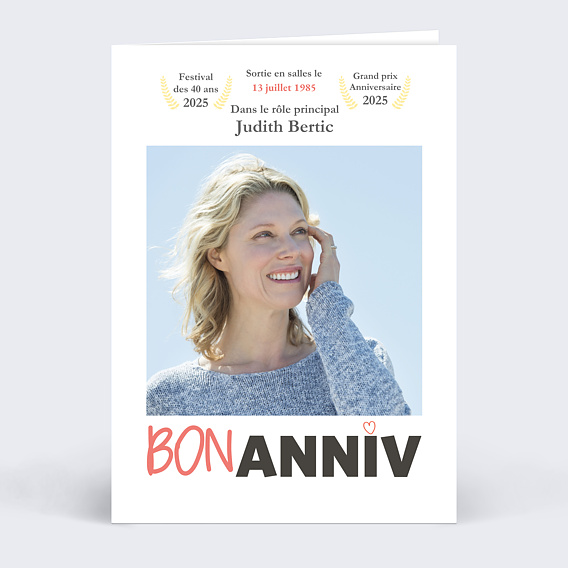 Carte anniversaire adulte Film d'Anniversaire