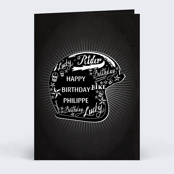 Carte anniversaire adulte Moto