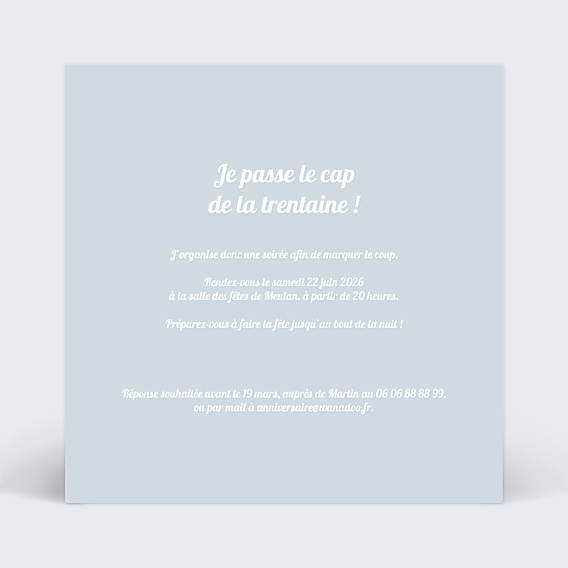 Invitation Anniversaire Adulte Photos 30 ans