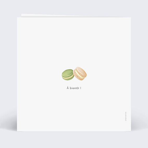 Carte anniversaire Macaron Verso