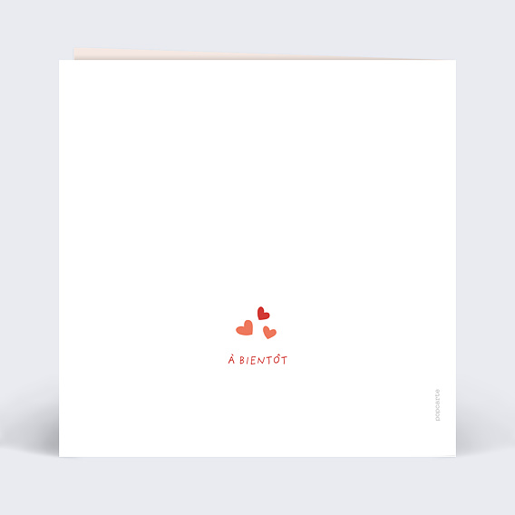 Carte anniversaire Jolis Coeurs Verso