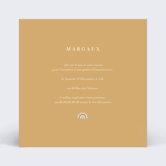 Invitation Anniversaire Enfant Petite fille