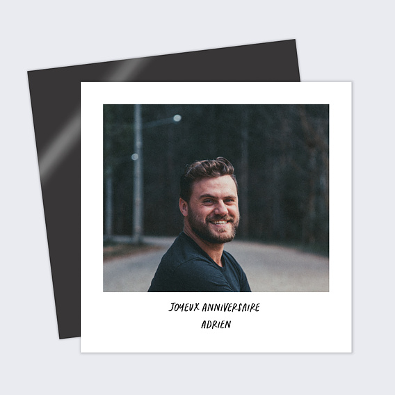 Carte anniversaire Polaroïd