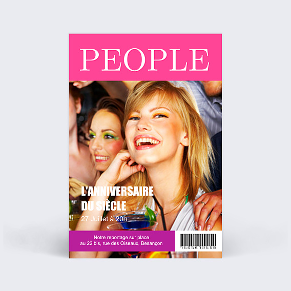 Invitation Anniversaire Adulte Magazine People