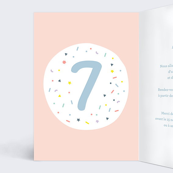 Invitation Anniversaire Enfant 7 ans