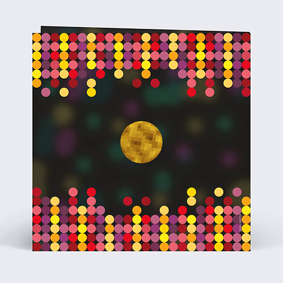 Invitation Anniversaire Adulte Disco Party