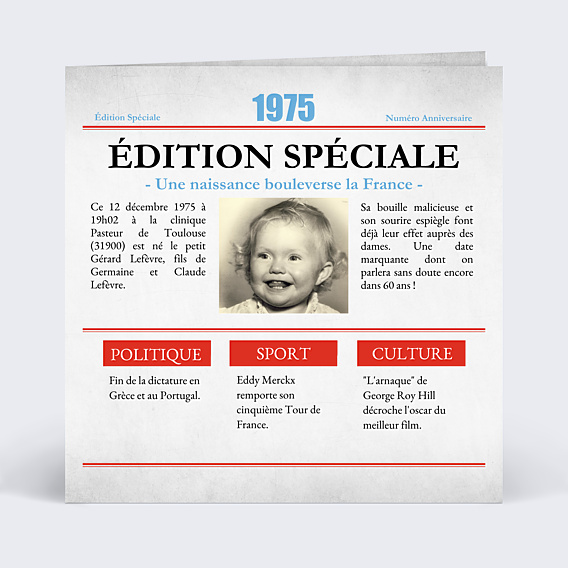 Invitation anniversaire Rétrospective