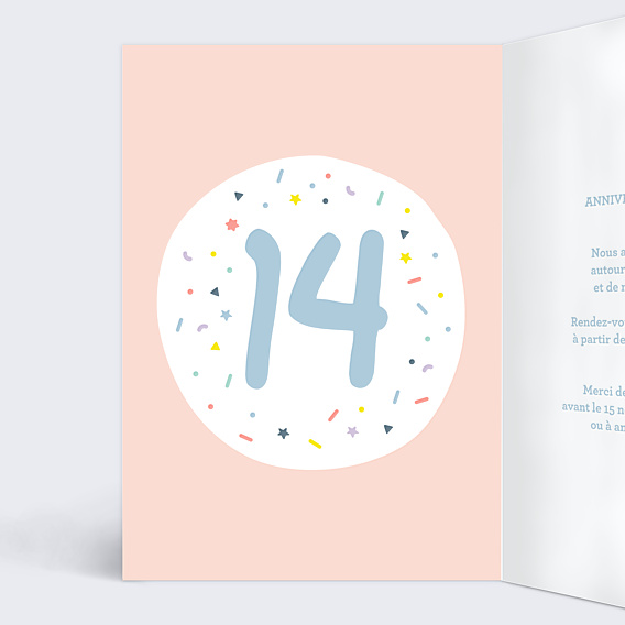 Invitation Anniversaire Enfant 14 ans