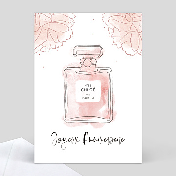 Carte anniversaire adulte Parfum