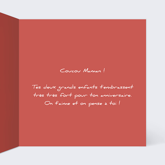 Carte anniversaire Effet Enveloppe Intérieur Droit