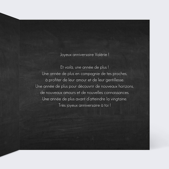 Carte anniversaire Étapes de Vie Intérieur Droit