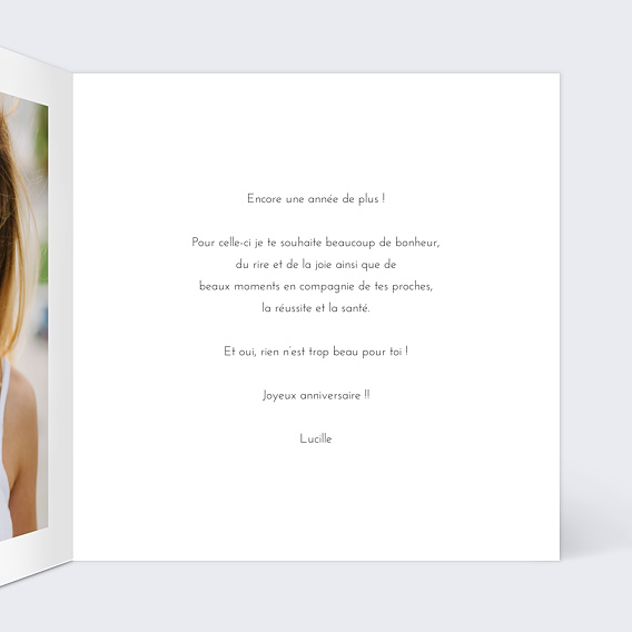 Carte anniversaire Popart 9 Photos Intérieur Droit