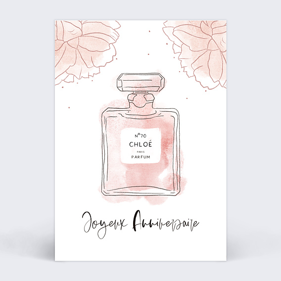 Carte anniversaire Parfum