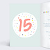 Carte anniversaire enfant Ballons 15 ans Intérieur Gauche