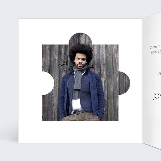 Carte anniversaire Puzzle Intérieur Gauche