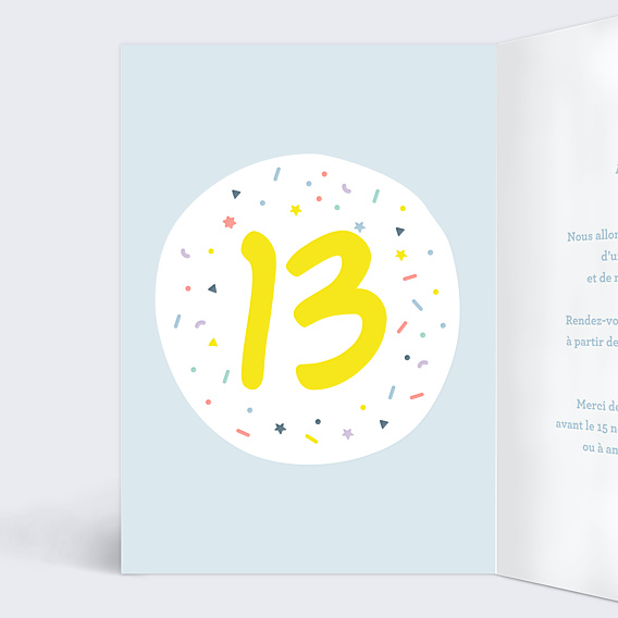 Invitation Anniversaire Enfant 13 ans