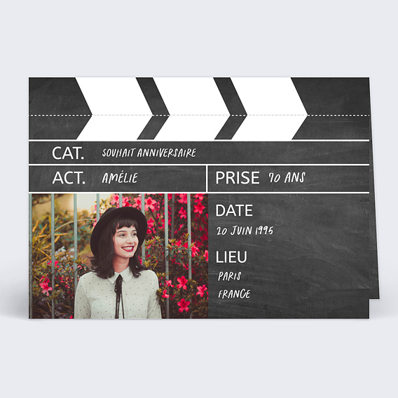 Carte anniversaire Cinéma