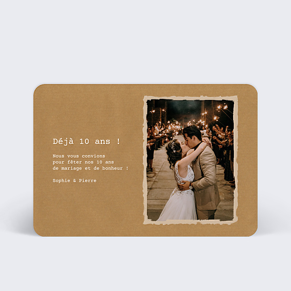 Invitation anniversaire de mariage Vintage