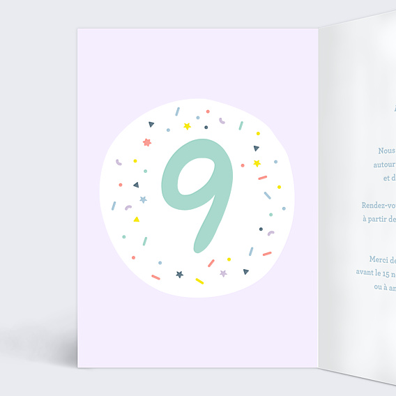 Invitation Anniversaire Enfant 9 ans