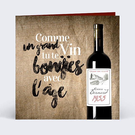 Carte anniversaire Anniversaire Millésimé