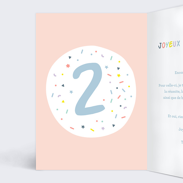 Carte Anniversaire 2 Ans Popcarte