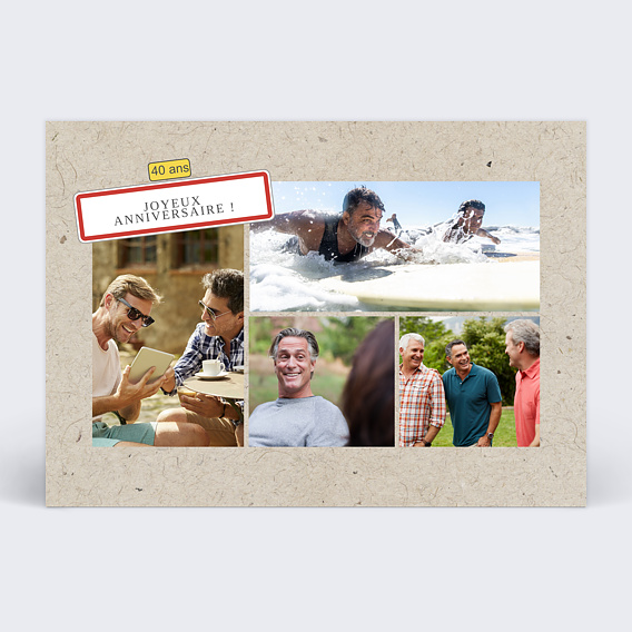 Carte anniversaire Panneau