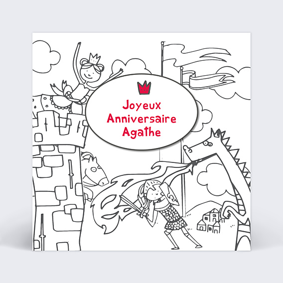 Anniversaire Enfant Coloriage Château